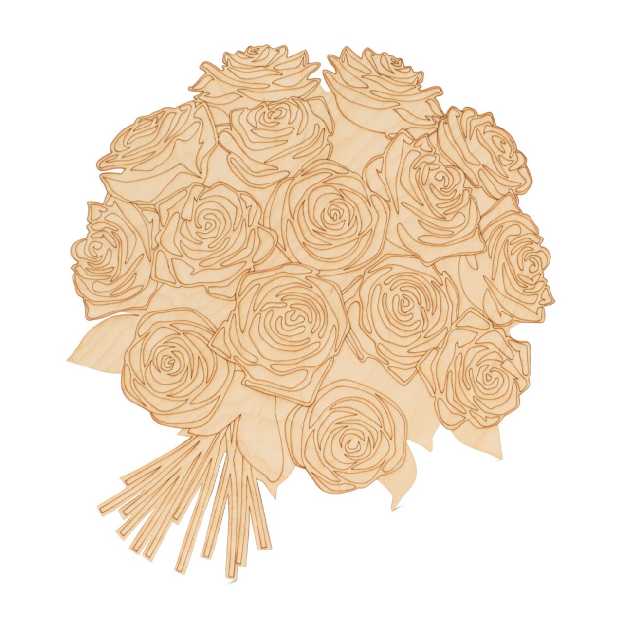 Rose Bouquet Wood Cutout, From 8”-23”, Valentine Craft | Woodpeckers